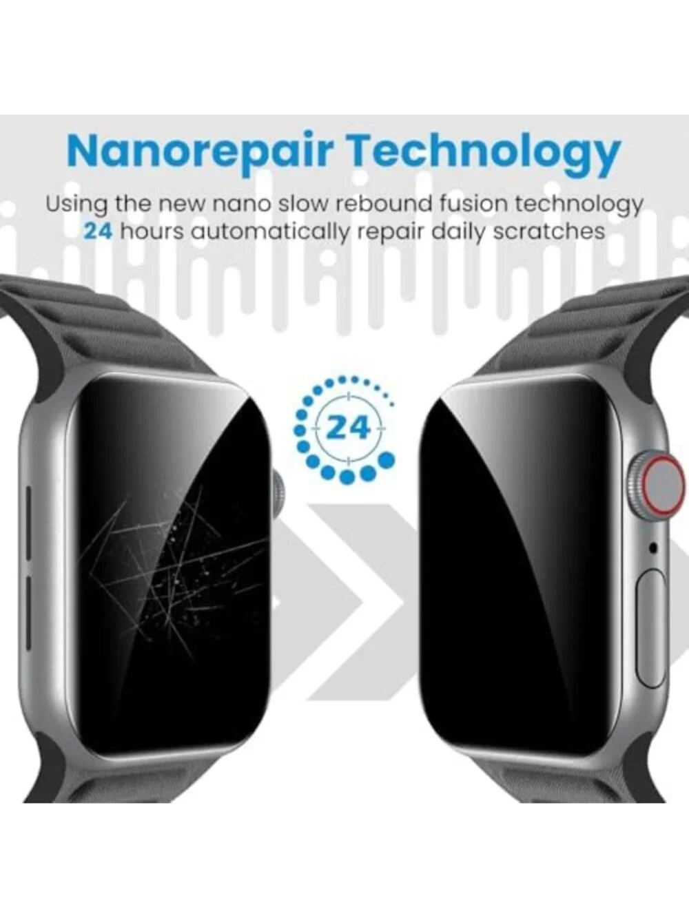 8 Pack Privacy Screen Protector for Apple Watch Series 10/11 - 42mm, Anti-Glare